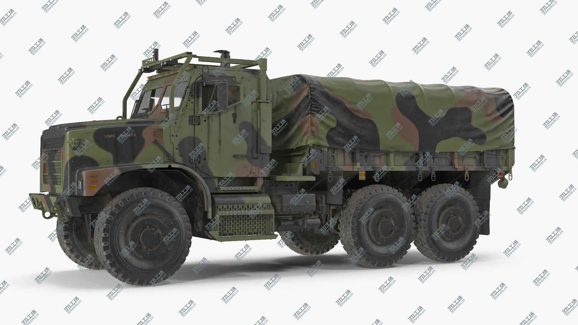 images/goods_img/20210319/3D Medium Tactical Vehicle 6x6 with Tent Dusty Rigged/2.jpg